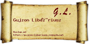 Gujzon Libériusz névjegykártya